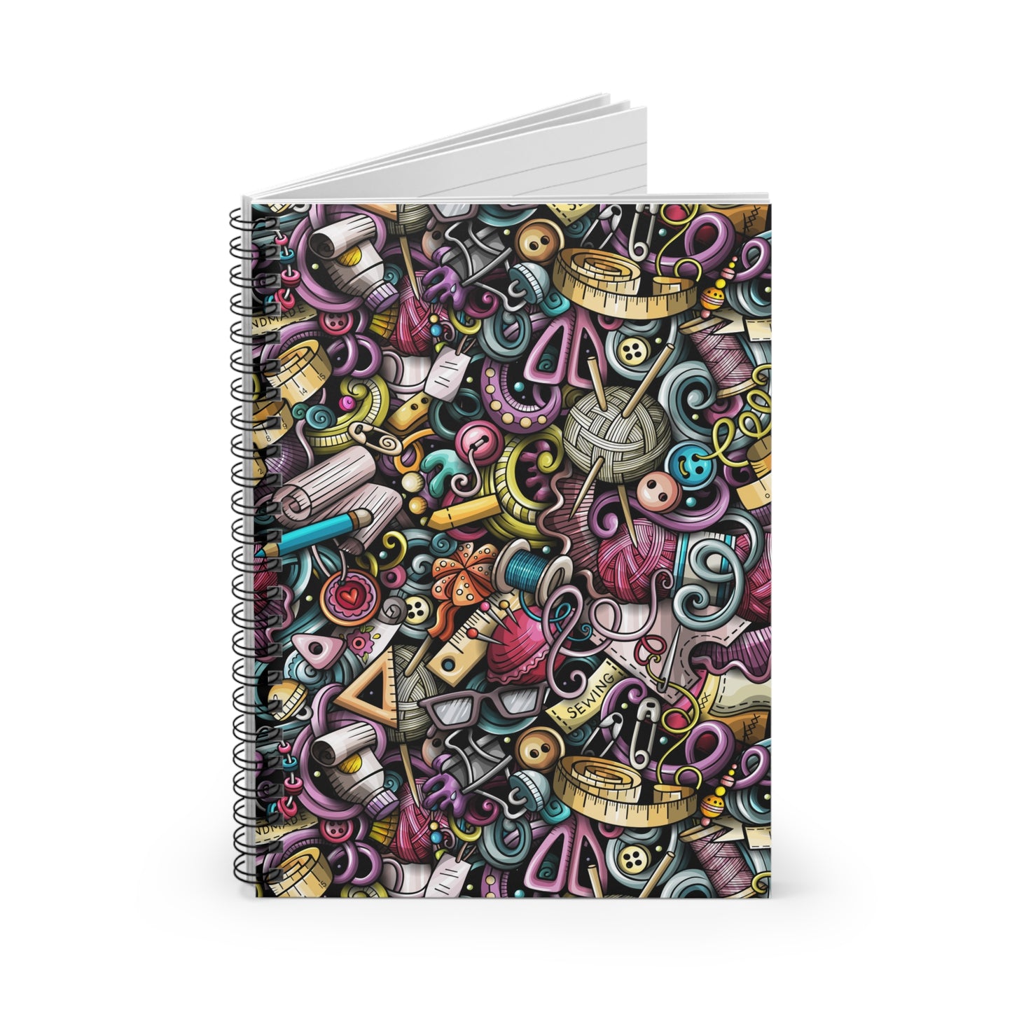 Crafty Chaos Spiral Notebook - Ruled Line