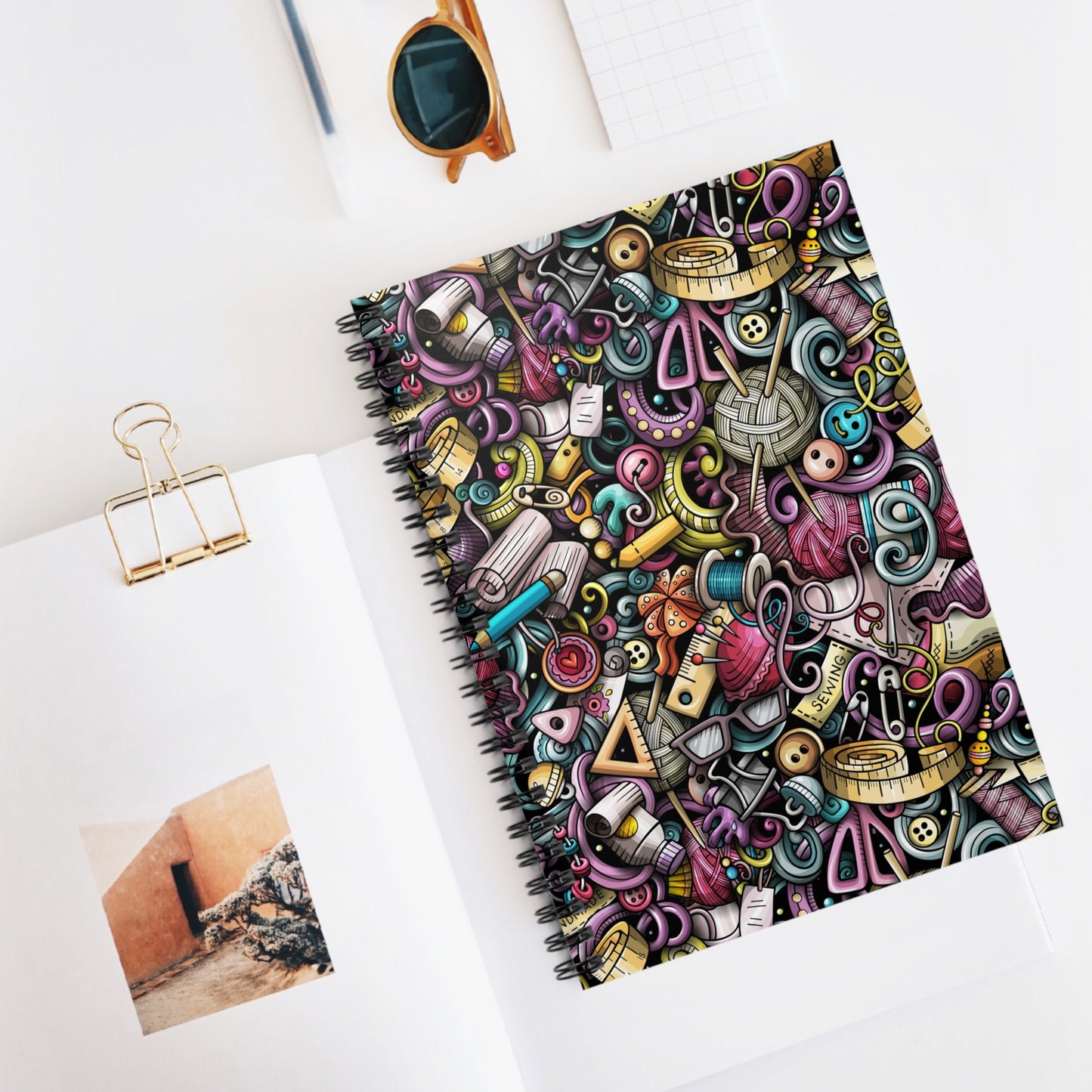 Crafty Chaos Spiral Notebook - Ruled Line