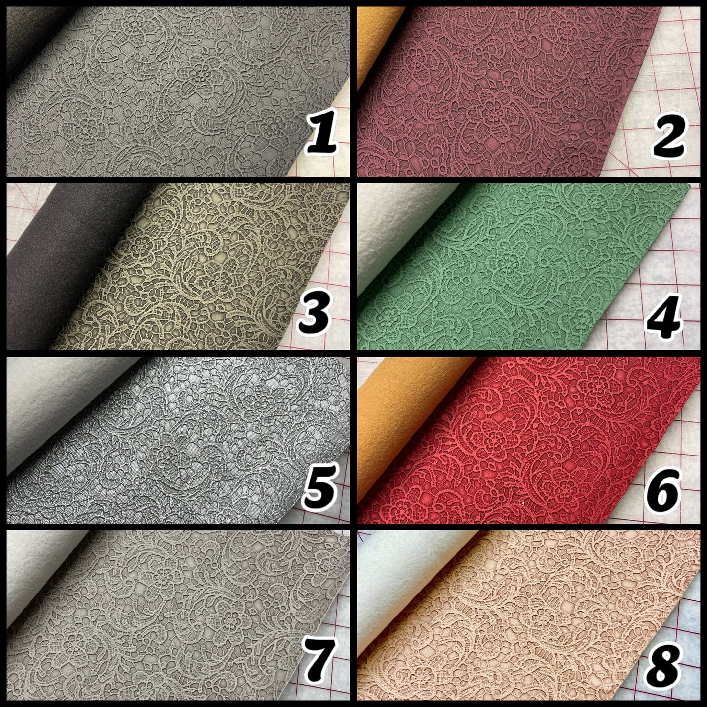 Lace Embossed Faux Leather RETAIL