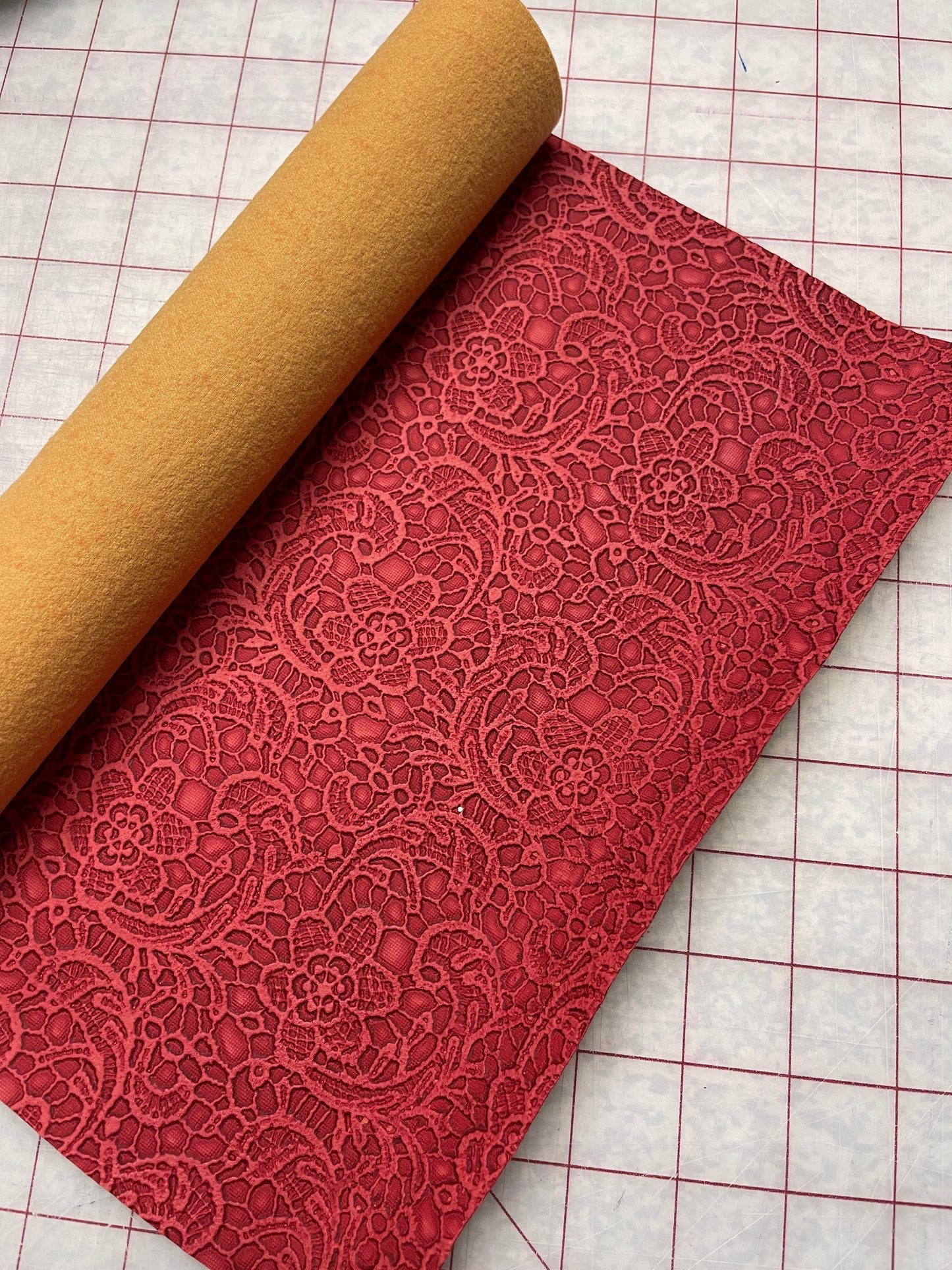 Lace Embossed Faux Leather RETAIL