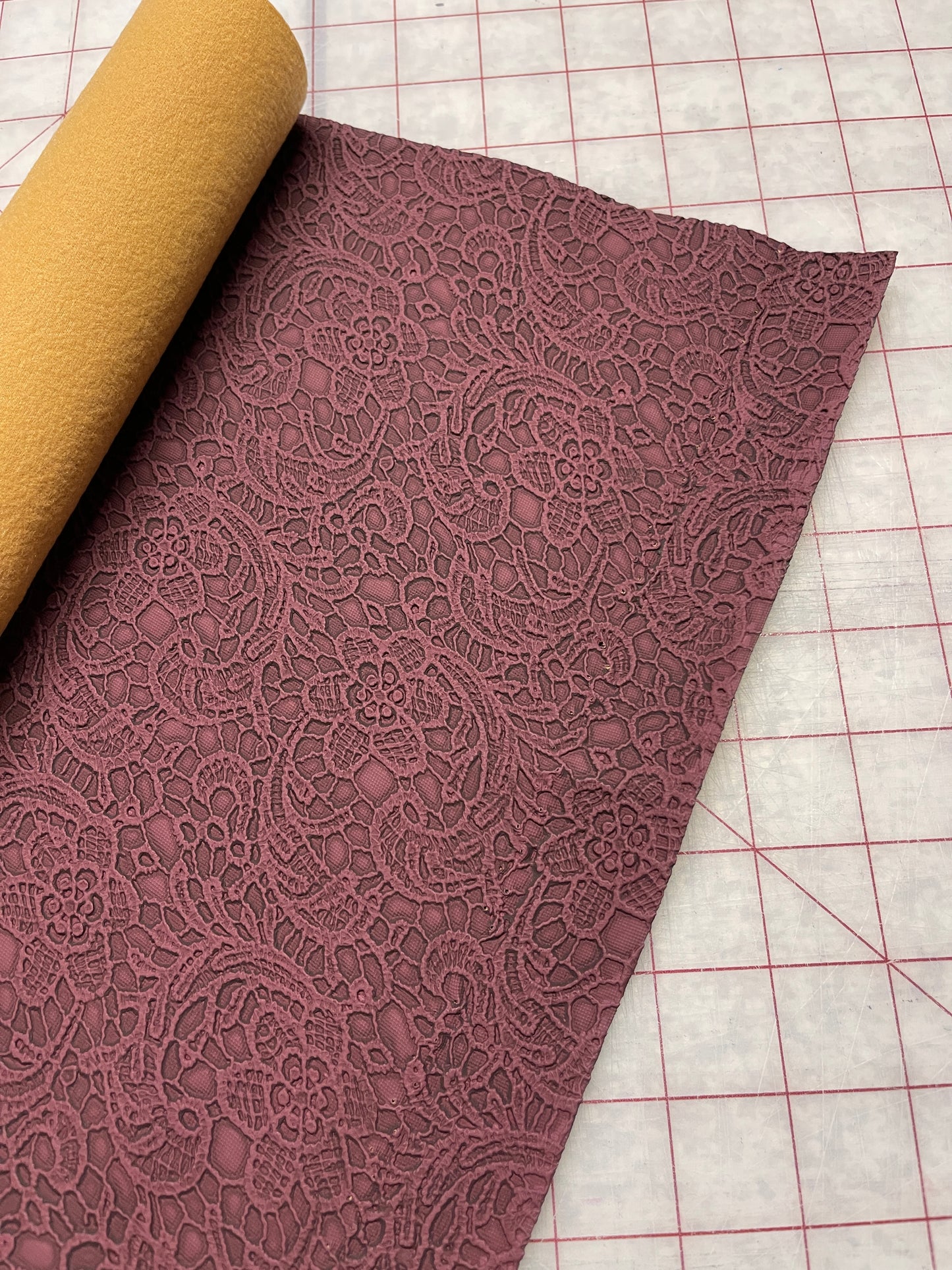 Lace Embossed Faux Leather RETAIL