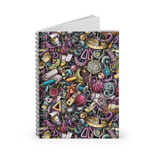 Crafty Chaos Spiral Notebook - Ruled Line