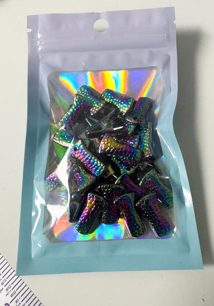 25 - Mini Rainbow Spring Clips with Non-Slip protective Silicone