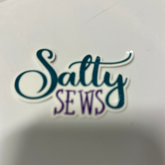 Salty Sews Logo Sticker