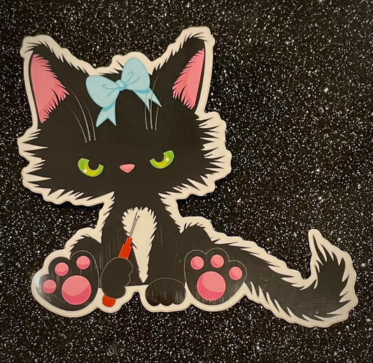 "Ripper Kitty" Sticker